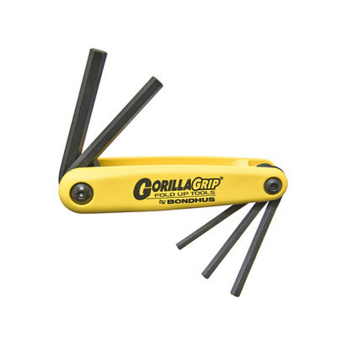 Bondhus 12585 GorillaGrip Set of 5 3/15 - 3/8" Hex Fold-up Keys