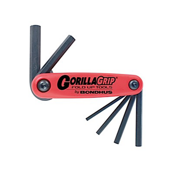 Bondhus 12595 GorillaGrip Set of 6 3 - 10mm Hex Fold-up Tool