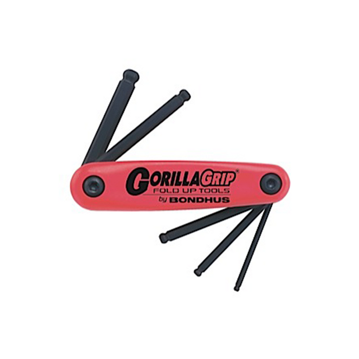 Bondhus 12897 GorillaGrip Set of 5 5 - 10mm Ball End Hex Fold-up Tool
