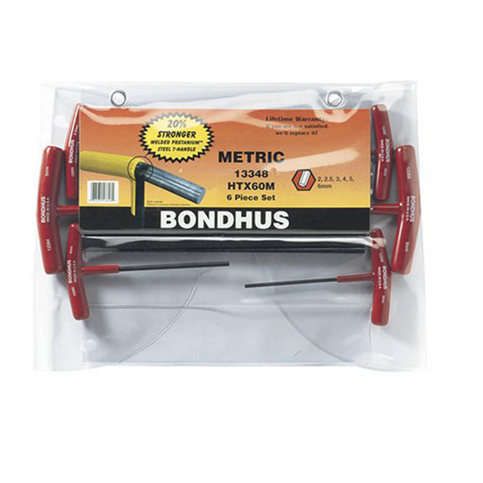 Bondhus 13348 Hex T-handle Set, 6 Piece