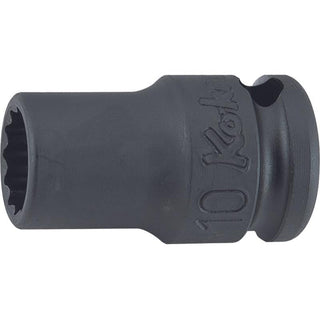 Ko-Ken 13406M-20 3/8 Sq. Dr. Socket 20mm 12 point Length 32mm Thin walled