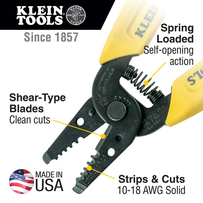 Klein Tools 11045 Wire Stripper/Cutter (10-18 AWG Solid)