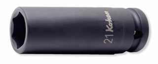 Ko-Ken 14113J-21 1/2 Sq. Dr. Wheel Nut Socket 21mm 6 point Length 80mm