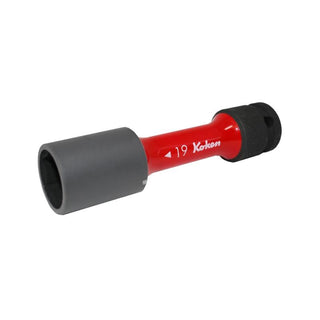 Ko-Ken 14145PM.110-19 Wheel Nut Socket 19 MM Extra Thin Walled 110 MM Color Coded Protector 1/2 Sq. Drive