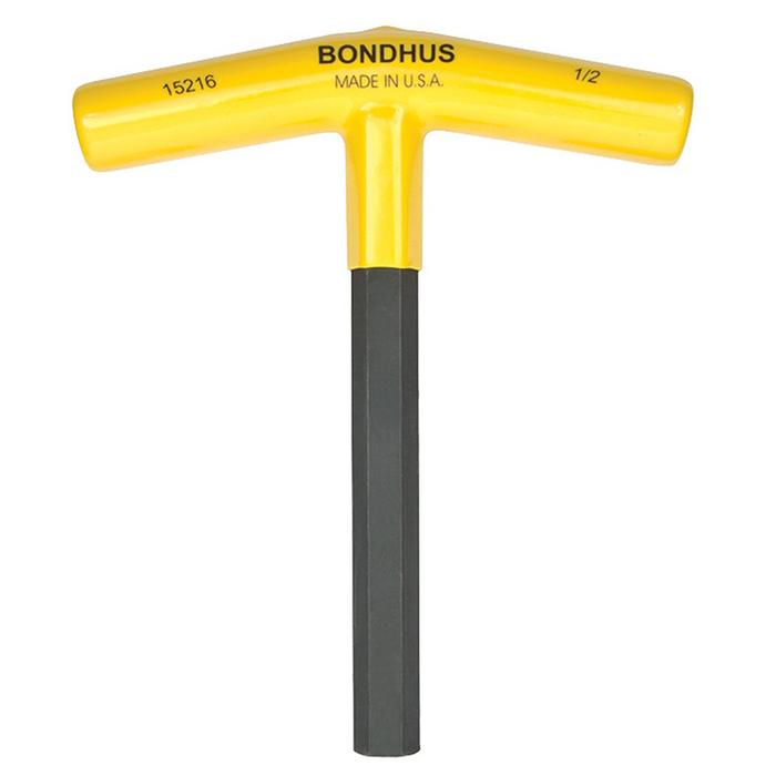 Bondhus 15216 1/2 x 6" Hex Tip T-Handle with ProGuard Finish