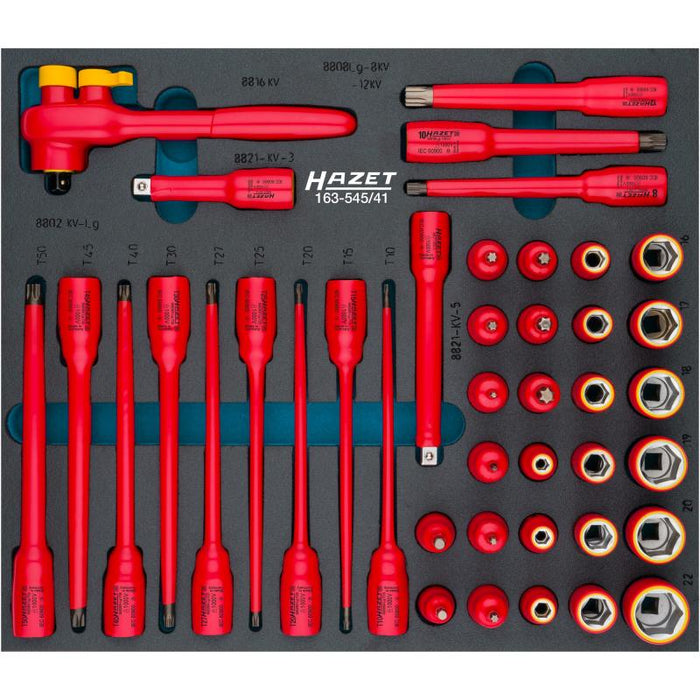 Hazet 163-545/41 Socket Set with Protective Insulation, 41 Pieces