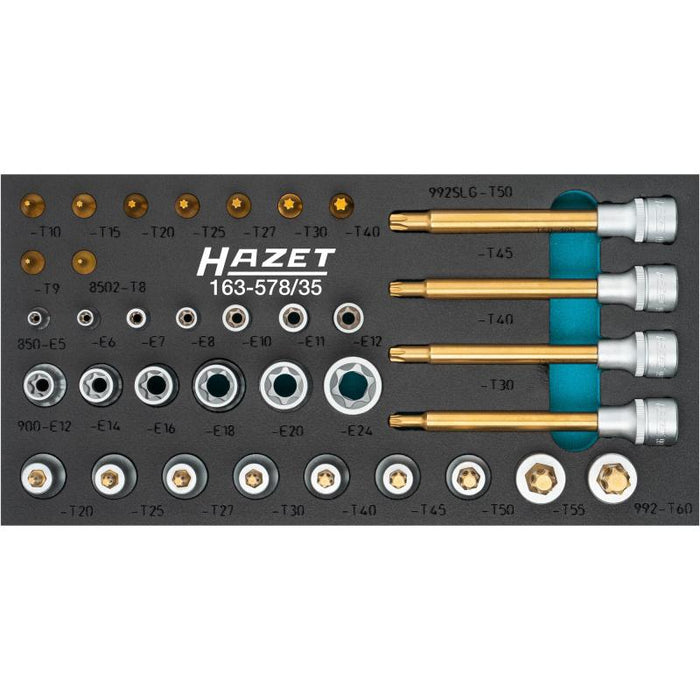 Hazet 163-587/35 TORX® Screwdriver Socket Set, 35 Pieces