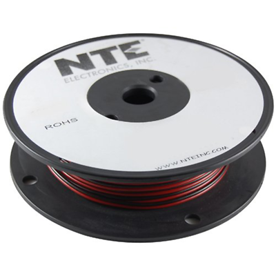NTE Electronics  W162BR-100 WIRE-BONDED BLACK/RED WIRE 16 GAUGE 100' SPOOL