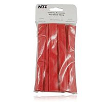 NTE Electronics 47-20806-R Heat Shrink 1/2" Dia Thin Wall Red 6" Length 12pcs