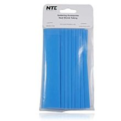 NTE Electronics 47-20906-BL Heat Shrink 3/4" Dia Thin Wall Blue 6" Length 10pcs
