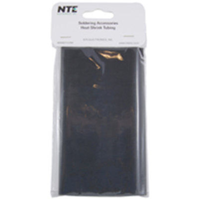 NTE Electronics 47-21206-BK Heat Shrink 2" Dia Thin Wall Black 6" Length 3pcs