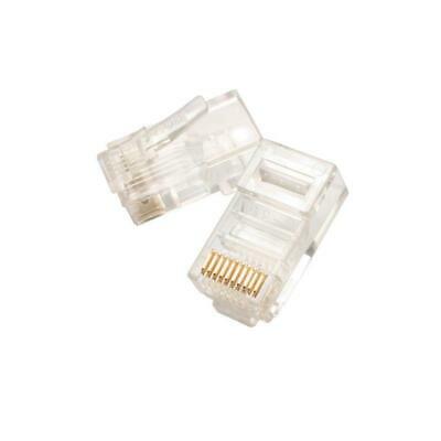 Pro'sKit 702-013 10P10C Stranded Round Cable Modular Plugs, 50 µin gold.