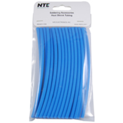 NTE Electronics 47-20506-BL Heat Shrink 1/4 In Dia Thin Wall Blue 6 In Length