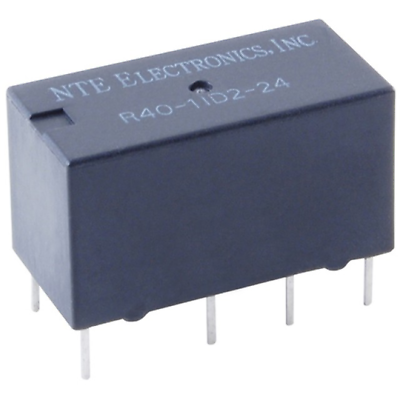 NTE Electronics R40-11D2-5/6C RELAY-DPDT 2AMP 5/6VDC COIL SEALED PC MOUNT