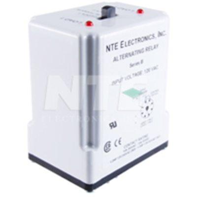 NTE Electronics R66-11CA10-240 RELAY-ALTERNATING DPDT 240VAC 10A 8-PIN
