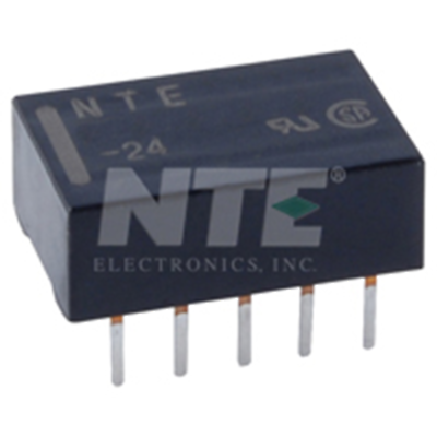 NTE Electronics R74-11D1-3 RELAY DPDT 1A 3VDC SUBMINI PC BOARD MOUNT
