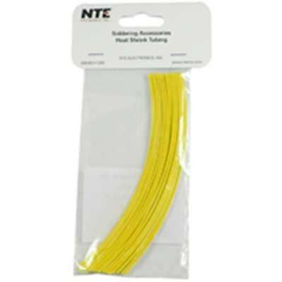 NTE Electronics 47-20206-Y Heat Shrink 3/32 In Dia Thin Wall Yellow 6 In Length