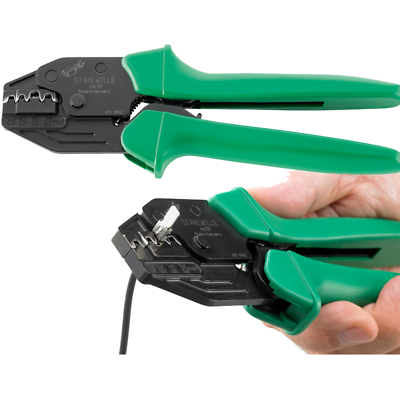 Stahlwille 66390220 6639 Crimping Pliers for Flat Plugs and Sleeves, 220mm