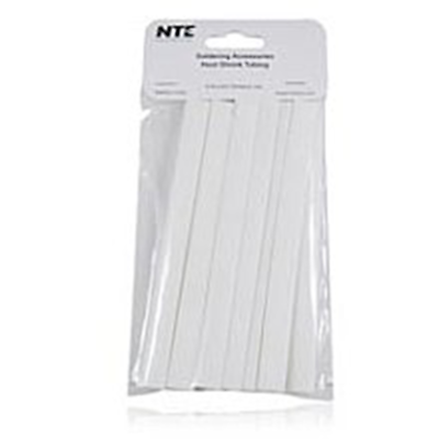 NTE Electronics 47-20706-W Heat Shrink 3/8" Dia Thin Wall White 6" Length 15pcs