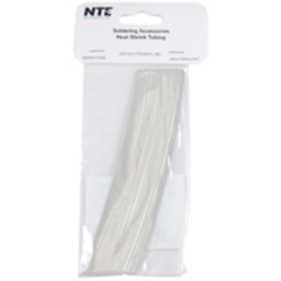 NTE Electronics 47-20306-CL Heat Shrink 1/8 In Dia Thin Wall Clear 6 In Length