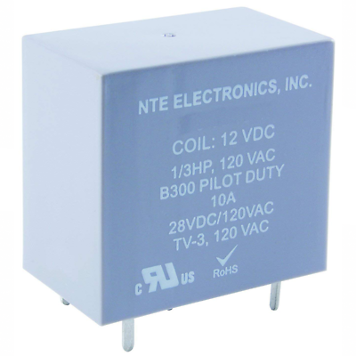 NTE Electronics R48-5D10-6 RELAY SPDT 10AMP 5/6VDC PC MOUNTABLE EPOXY SEALED