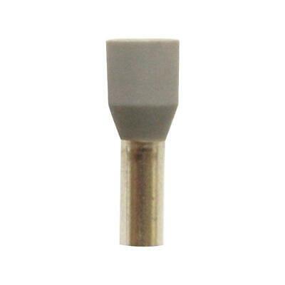 Eclipse 701-035-100 12 AWG Gray 8mm Barrel Wire Ferrules, 100 Pack.