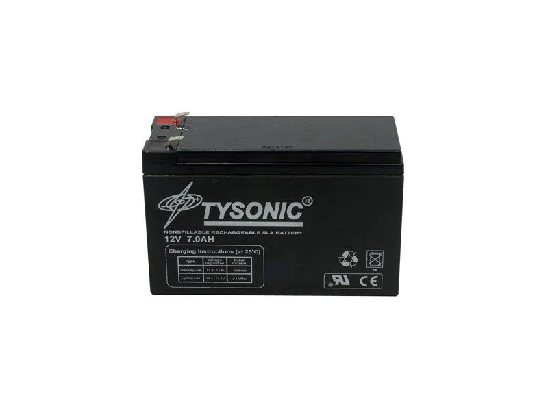 Tysonic TY-12-7.5 Non-Spillable Sealed Secondary 12V 7.5Ah 2-Pin Battery