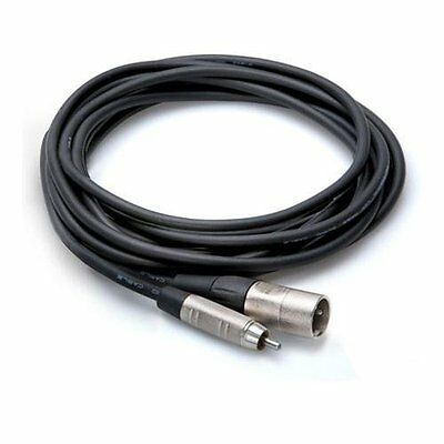 Hosa HRX-015 15-Feet Unbalanced RCA Male to 3-Pin XLR Male Audio Cable