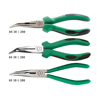 Stahlwille 65306200 6530 Snipe Nose Pliers w/ Cutter, 200mm, Polished, Dip-C