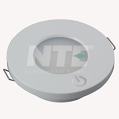 NTE Electronics 69-LL-05 LED LIGHT ROUND INT 12/24VDC 14 WHITE LEDS SWITCH