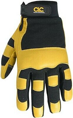 CLC 275L Work Gloves with Top Grain Leather and Neoprene Wrist Closure, Large