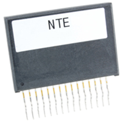 NTE Electronics NTE1339 HYBRID MODULE DUAL DRIVER FOR 80W-90W AUDIO 15-LEAD