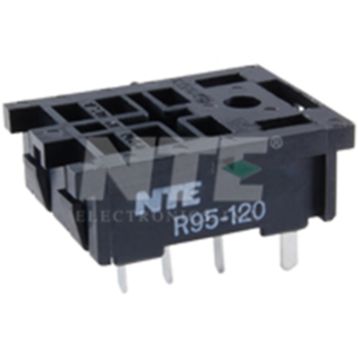 NTE Electronics R95-120 SOCKET 8-PIN MIDGET .187 BLADE 300V 10A