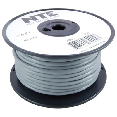 NTE Electronics WMC224US-100 WIRE CONDUCTOR CABLE 300V 22 GAUGE STRANDED 100'