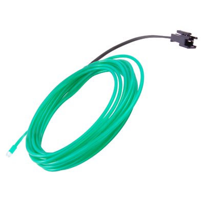 NTE Electronics 69-ELW3.2-GR EL WIRE GREEN 3.2MM DIA 3M W/PRE-WIRED CONNECTOR