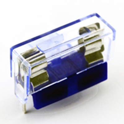 NTE Electronics 74-FB5-B FUSE BLOCK-W/CLEAR COVER 5X20MM FUSE 2/PKG BLISTER