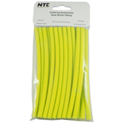 NTE Electronics 47-20506-Y Heat Shrink 1/4 In Dia Thin Wall Yellow 6 In Length