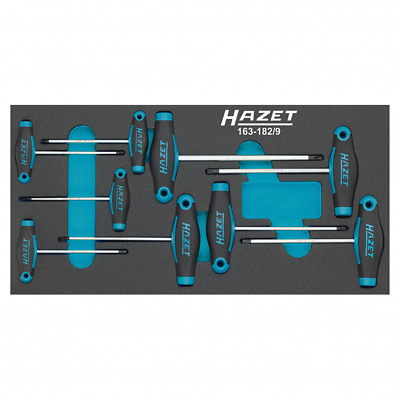 Hazet 163-182/9 T-handle Torx® Screwdriver Set, 9 pieces
