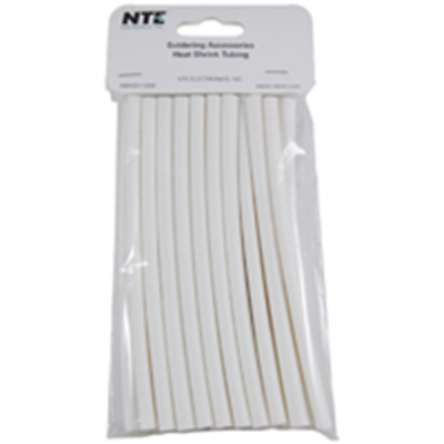 NTE Electronics 47-20506-W Heat Shrink 1/4 In Dia Thin Wall White 6 In Length