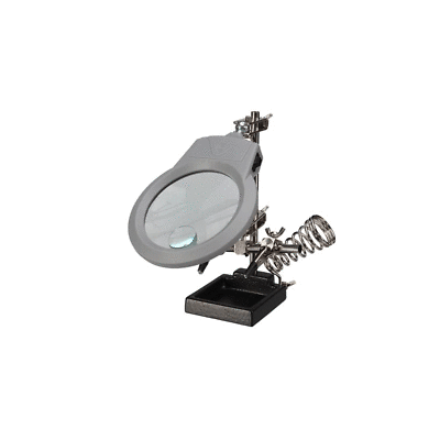 Velleman VTHH3N Helping Hand with Magnifier, LED Light and Soldering Stand