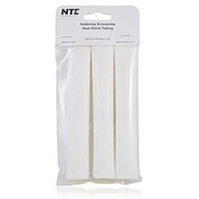 NTE Electronics 47-25506-CL Heat Shrink 3/4" Dia W/adhesive CLR 6" Length 3pcs