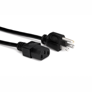 Hosa PWC-148 18 AWG, IEC C13 to NEMA 5-15P Power Cord, 8 feet