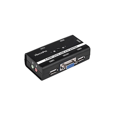 XtremPro 2 Port USB KVM Switch w/ 2 Pcs KVM Cable 41085