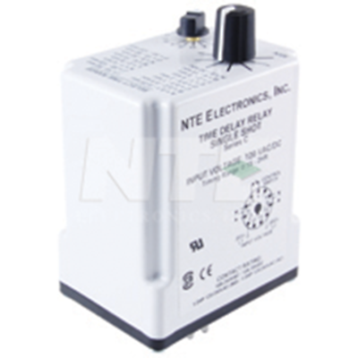NTE Electronics R62-11AD10-24 RELAY-DPDT TIME DELAY 10A 24AC/DC 11-PIN