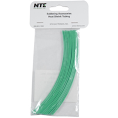 NTE Electronics 47-20206-G Heat Shrink 3/32 In Dia Thin Wall Green 6 In Length