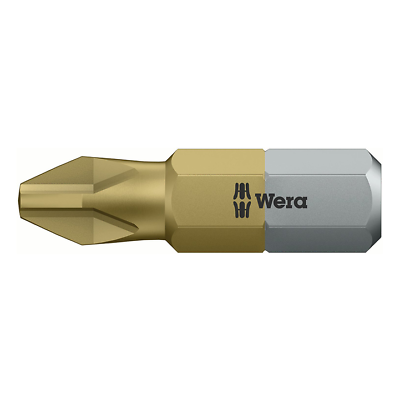 Wera TiN-Bits for Pozidriv screws 855/1 TIN PZ 2 x 25 mm SB