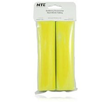 NTE Electronics 47-25806-Y Heat Shrink 1 1/2" Dia W/adhesive Yllw 6" Length 2pcs