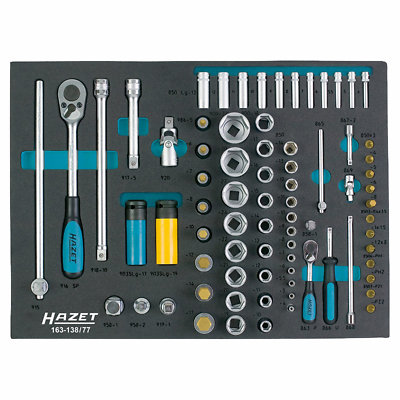 Hazet 163-138/77 Socket Set, 77 pieces