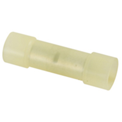 NTE Electronics 76-NIBC12L Butt Connector Nylon Insulated 12-10awg Tin 50/pkg