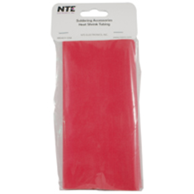 NTE Electronics 47-21206-R Heat Shrink 2" Dia Thin Wall Red 6" Length 3pcs 2:1